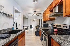 Fridge, microwave, highchair, blender