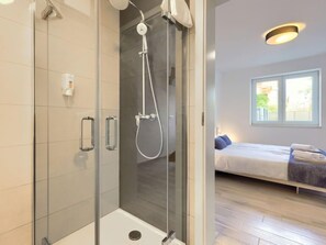 Hair dryer, towels