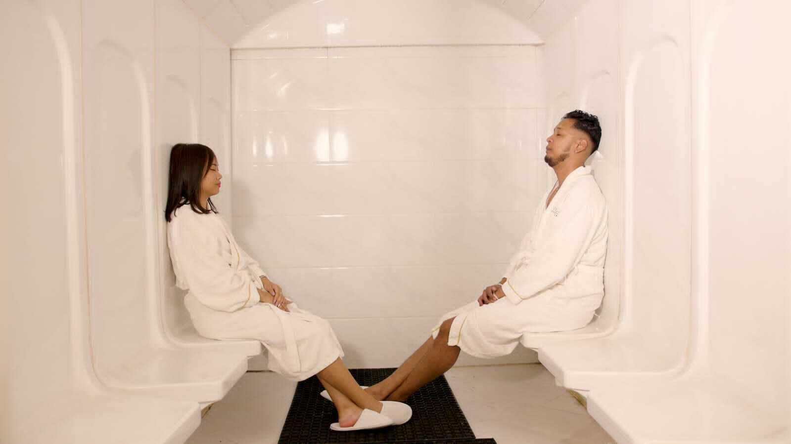 Behandlingsrom for par, badstue, dampbad, gytjebad og massasje