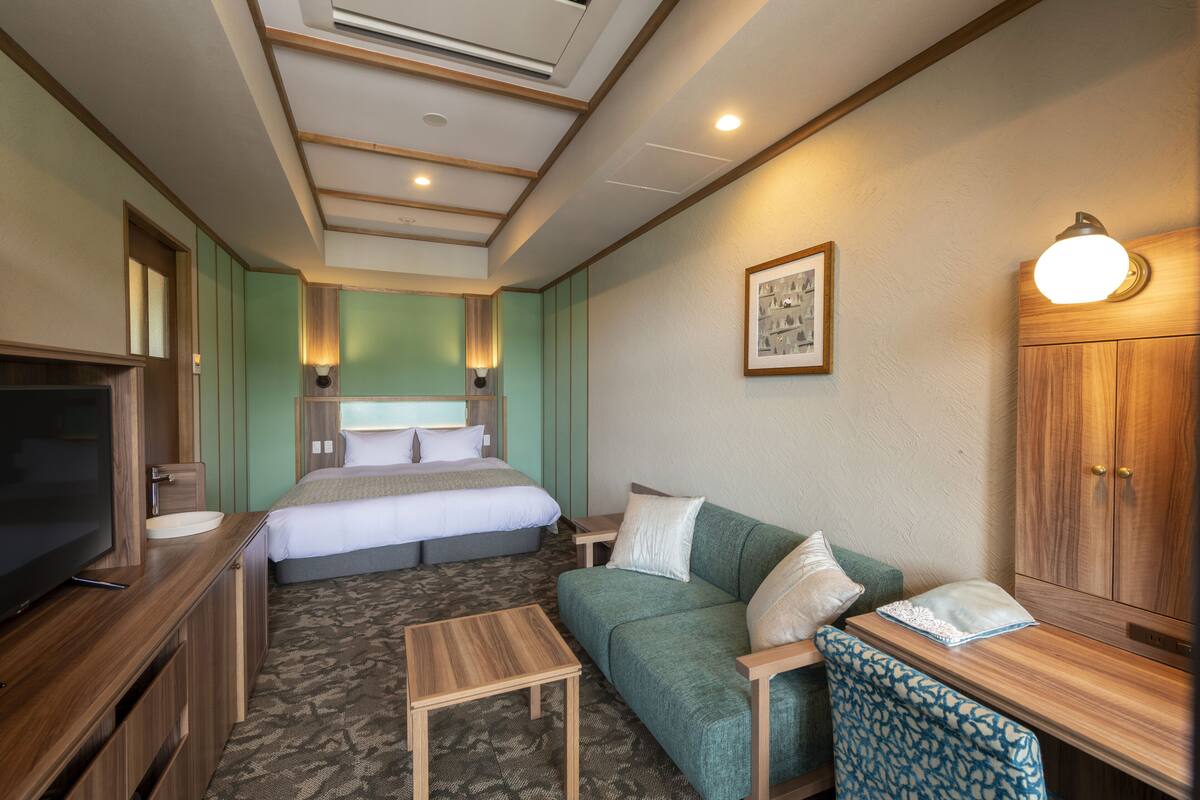 ห้องดับเบิล, ปลอดบุหรี่ (with Open-Air Bath) | มินิบาร์, ตู้นิรภัยในห้องพัก, ห้องพักตกแต่งอย่างมีเอกลักษณ์