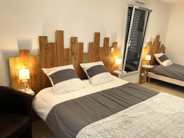 3 makuuhuonetta, vauvan matkasänky, Wi-Fi, vuodevaatteet