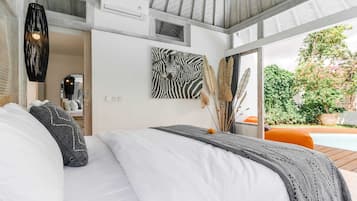 Basic Villa, 2 Queen Beds | 2 bedrooms, bed sheets