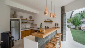 Basic Villa, Multiple Beds | Private kitchen | Fridge, microwave, oven, stovetop - Villa Marie Rose (Cemagi)