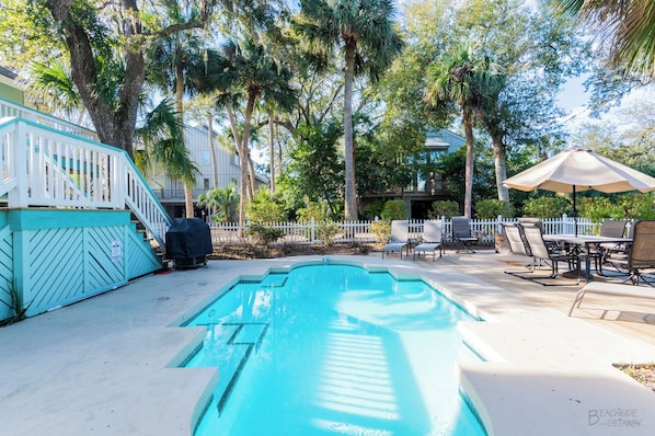 A heated pool