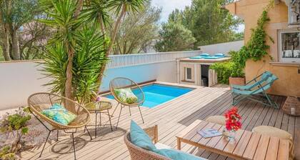 Design Villa Bahia Azul, roof terrace with panoramic sea view, nice garden, pool