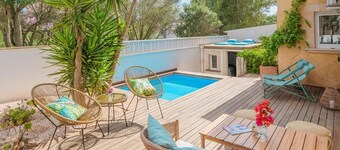 Design Villa Bahia Azul, roof terrace with panoramic sea view, nice garden, pool