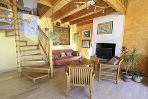 TV, fireplace, DVD player