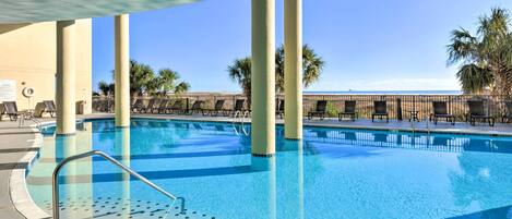 A heated pool