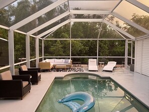 Outdoor pool - Chic Cali-Inspired Condo On Canal w/ Pool (Bonita Springs)