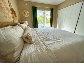 2 bedrooms, iron/ironing board, WiFi, bed sheets - Chic Cali-Inspired Condo On Canal w/ Pool (Bonita Springs)
