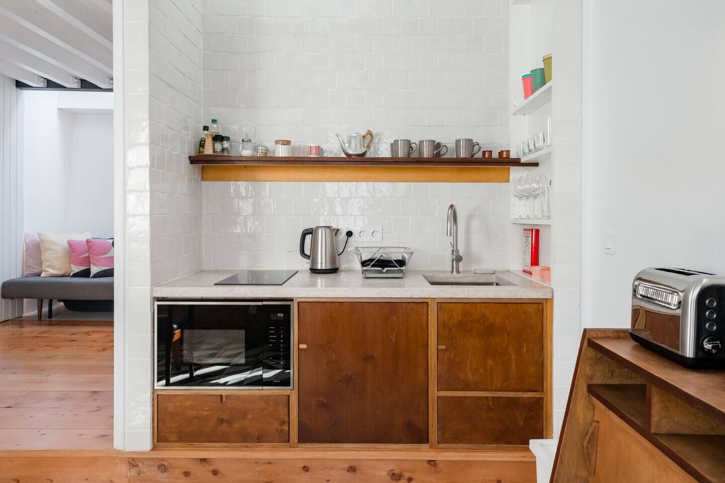 Refrigerador, microondas, horno, placa de cocina