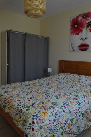 1 bedroom, iron/ironing board, travel crib, free WiFi