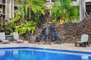 Outdoor pool - Ocean View Suite with NEW A/C Steps to the Beach & Restaurant in sunny Poipu (Koloa)