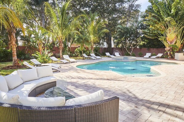 A heated pool