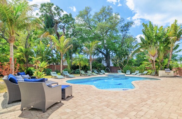 A heated pool