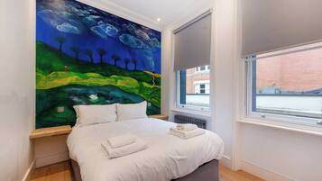 2 bedrooms, iron/ironing board, travel crib, WiFi