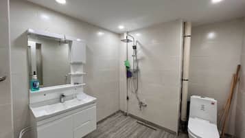 Douche, serviettes fournies