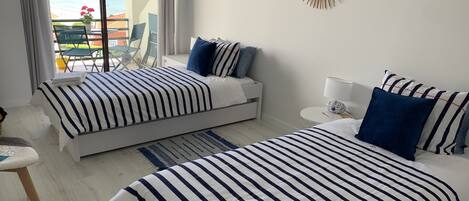 2 bedrooms, desk, iron/ironing board, travel cot