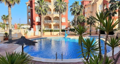 Puerto Marina 3 bedroom 2 bathroom ground floor apartment with large terrace.