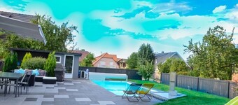 Private heated pool and jacuzzi villa