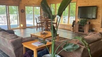 电视、壁炉、办公室