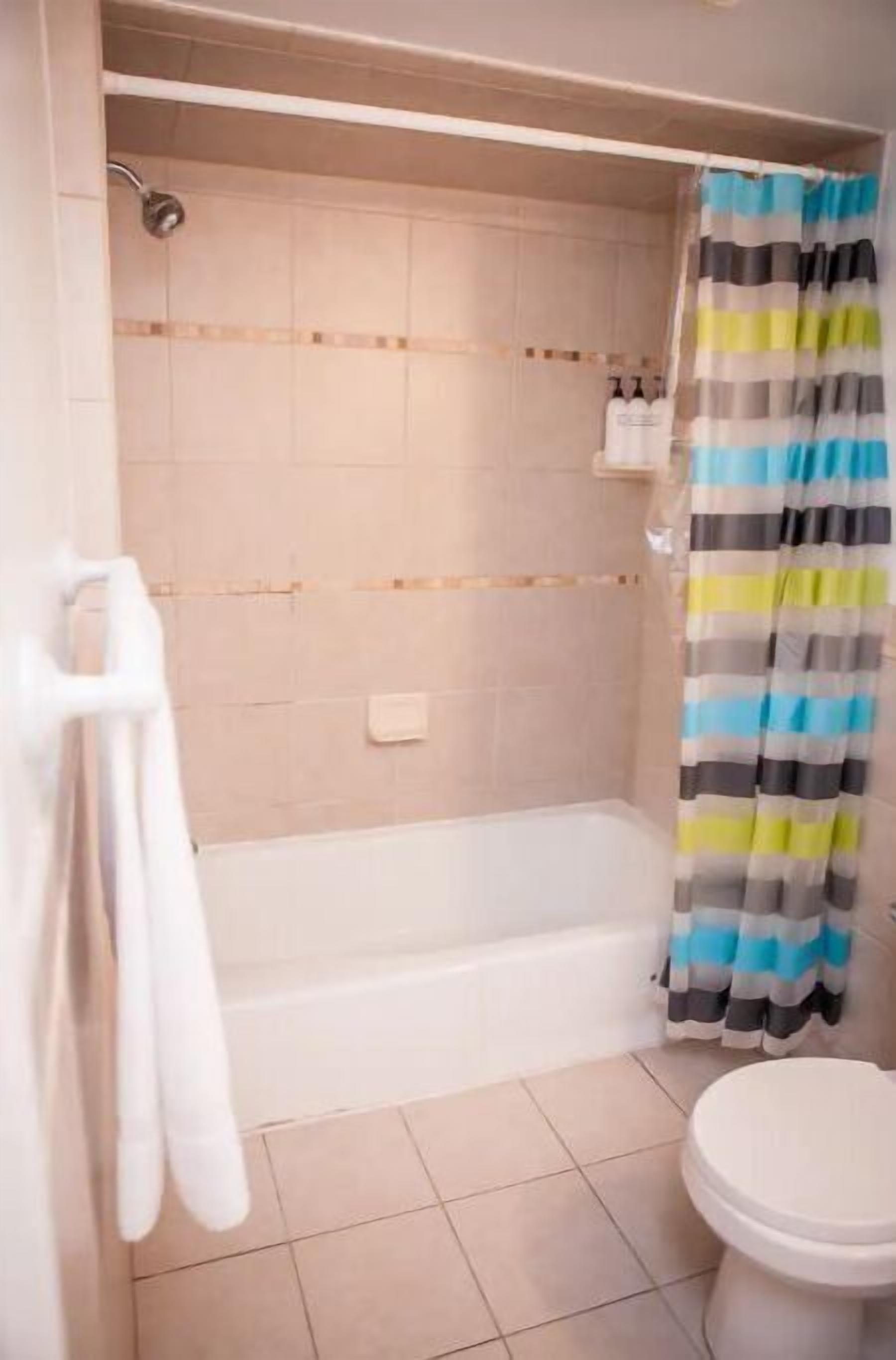 Haartrockner, Handtücher, Seife, Shampoo