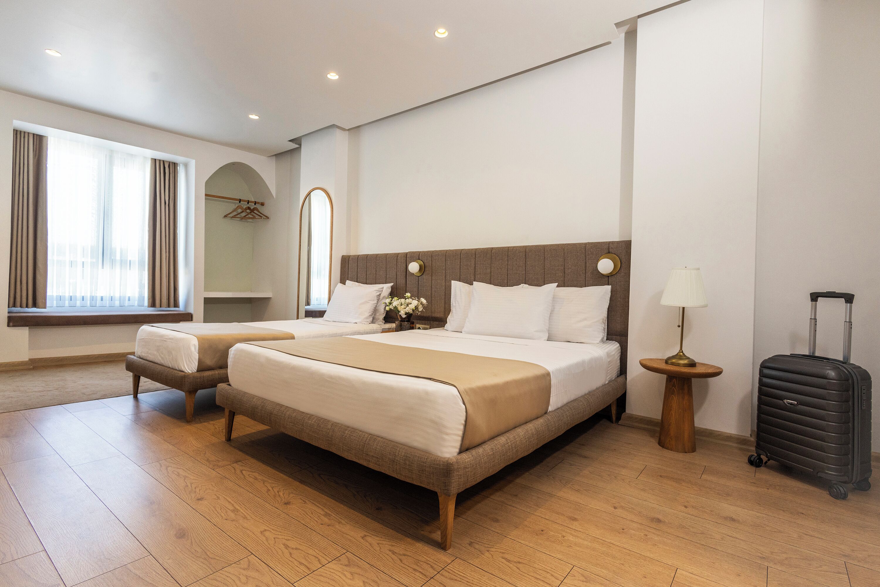 Egyptian cotton sheets, premium bedding, down duvets, memory-foam beds