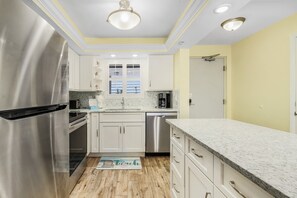 Condo, 2 Bedrooms | Private kitchen | Fridge, oven, coffee/tea maker, toaster - Spectacular Gulf Front Condo On The North End Of The Island 2 Bedroom Condo by RedAwning (Fort Myers Beach)