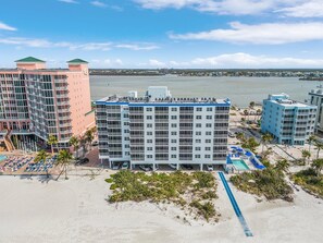 Aerial view - ~fantastic Gulf Front Condo North Of The Pier~ 2 Bedroom Condo by RedAwning (Fort Myers Beach)