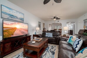 Condo, 2 Bedrooms | Living area - Bella Lago 323 Your Home Away From Home In Paradise! - 7431 Bella Lago Drive 2 Bedroom Condo by RedAwning (Fort Myers Beach)
