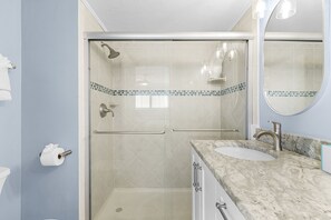 Condo, 2 Bedrooms | Bathroom | Towels - Carlos Point 336 Beautiful Gulf Front 2 Bedroom Condo on the South End of the Island! 2 Condo by RedAwning (Fort Myers Beach)