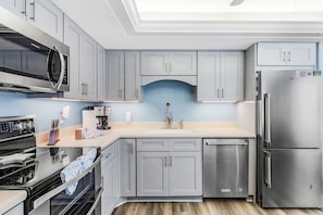 House, 3 Bedrooms | Private kitchen | Fridge, oven, coffee/tea maker - ~warm Sands~ Fantastic Gulf Front Duplex! 3 Bedroom Home by RedAwning (Fort Myers Beach)