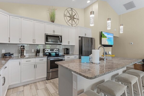 House, 3 Bedrooms | Private kitchen | Fridge, oven, coffee/tea maker, toaster - Welcome To 246 Delmar Ave - Vacation Rental 3 Bedroom Home by RedAwning (Fort Myers Beach)