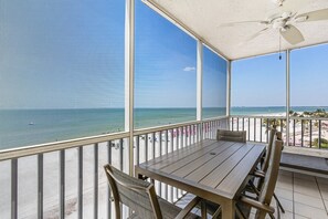 Condo, 2 Bedrooms | Terrace/patio - Fantastic Gulf Front Condo On The North End Of The Island - Beach Villas # 504 2 Bedroom Condo by RedAwning (Fort Myers Beach)