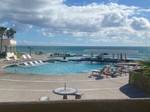 Pool - Spectacular 2 Bedroom Condo on Sandy Beach at Las Palmas Resort B-705 1 Condo by RedAwning (Puerto Peñasco)