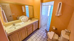 Condo, 2 Bedrooms | Bathroom - Spectacular 2 Bedroom Condo on Sandy Beach at Las Palmas Resort B-605 2 Condo by Redawning (Puerto Peñasco)