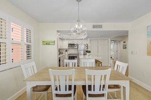 Condo, 2 Bedrooms | Dining - Welcome To Beach Villa's # 406 Vacation Rental - 250 Estero Blvd 2 Bedroom Condo by RedAwning (Fort Myers Beach)