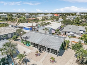 House, Multiple Bedrooms | Aerial view - 171/181 Washington ~ Dune Our Thing! Fabulous Pool Home! 8 Bedroom Home by RedAwning (Fort Myers Beach)