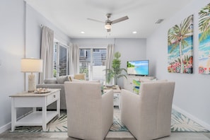 Living area - 171/181 Washington ~ Dune Our Thing! Fabulous Pool Home! 8 Bedroom Home by RedAwning (Fort Myers Beach)