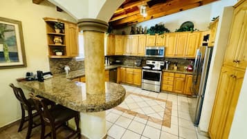 Vila, 3 kamar tidur | Dapur pribadi | Lemari es, mesin pembuat kopi/teh, dan pemanggang roti