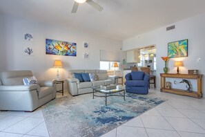 Condo, 2 Bedrooms | Living area - Casa Marina 654 - 4321 Bay Beach Lane 2 Bedroom Condo by RedAwning (Fort Myers Beach)