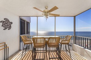 Balcony - Welcome To Beach Villa's # 606 Vacation Rental - 250 Estero Blvd 2 Bedroom Condo by RedAwning (Fort Myers Beach)