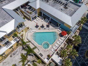 Condo, 1 Bedroom | Aerial view - Harbour House At The Inn Unit 211 1 Bedroom Condo by RedAwning (Fort Myers Beach)