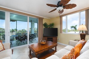 Condo, 2 Bedrooms | Living area - Immaculate Gated Community Condo - Just Across The Street From The Beach! 2 Bedroom Condo by RedAwning (Fort Myers Beach)