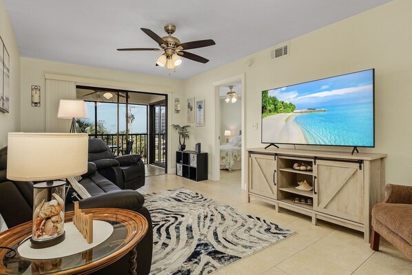 Condo, 2 Bedrooms | Living area - Estero Cove 523 - Beautifully Updated!! 2 Bedroom Condo by RedAwning (Fort Myers Beach)