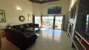 Villa, 4 Bedrooms | Living area - Stunning 4 Bedroom Beach Villa on Sandy Beach at Las Palmas Beachfront Resort V6 4 Villa by Redawning (Puerto Peñasco)