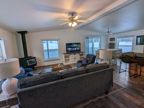 Smart TV, DVD player, video library