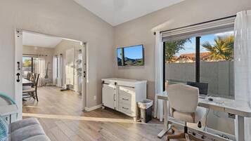 Smart TV, fireplace, offices