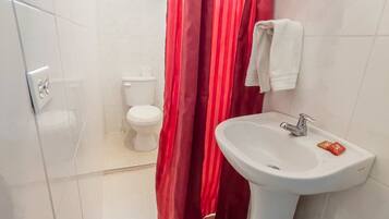 Dusche, Regendusche, Haartrockner, HandtĂŒcher