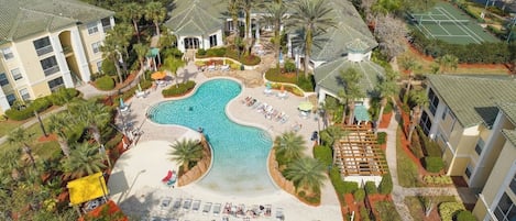 A heated pool